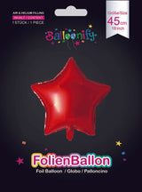 Folienballon Stern in Rot, 45cm