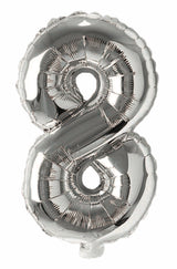 Balloonify Folienballon Zahl 8, 35cm
