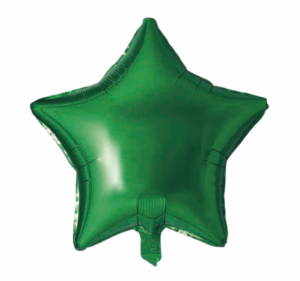 1 Grüner Folienballon In Sternform – 45cm Mit Heliumventil Für Geburtstag & Hochzeit