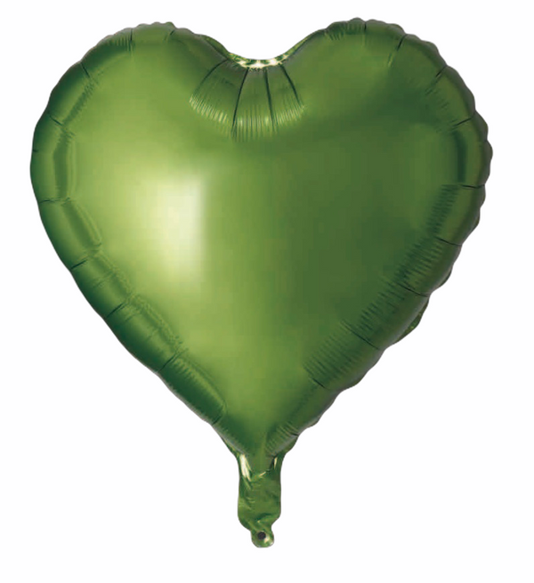 Folienballon Herz in Grün, 45cm