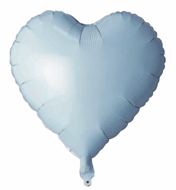 Folienballon Herz in Hellblau, 45cm