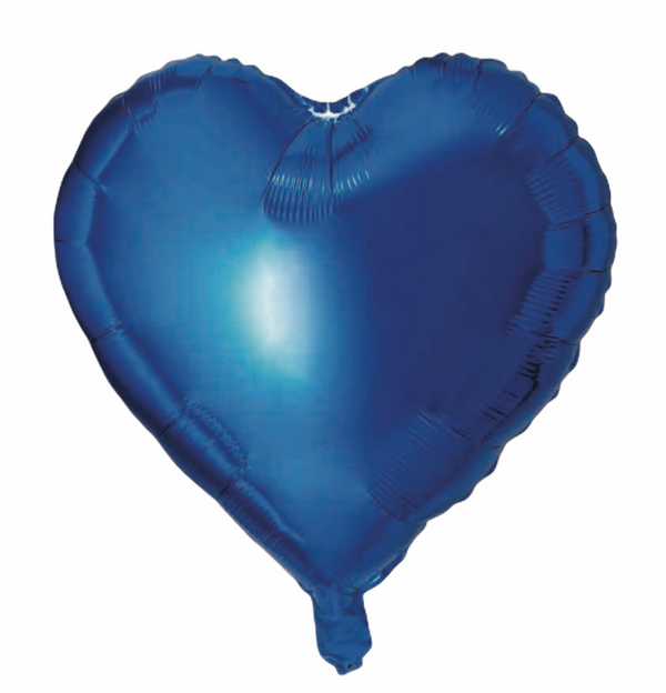 Folienballon Herz in Blau, 45cm