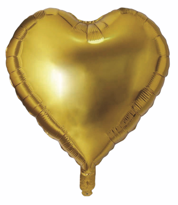 Folienballon Herz in Gold, 45cm