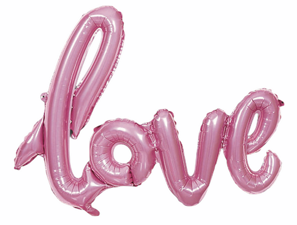 Folienballon Schriftzug LOVE in Pink, 73 x 59 cm