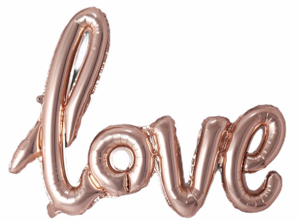 Folienballon Schriftzug LOVE in Roségold, 73 x 59 cm