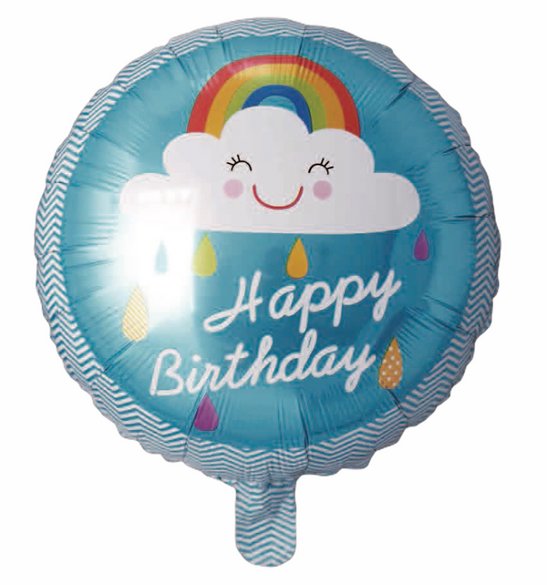 Folienballon HAPPY BIRTHDAY in rund, 45cm