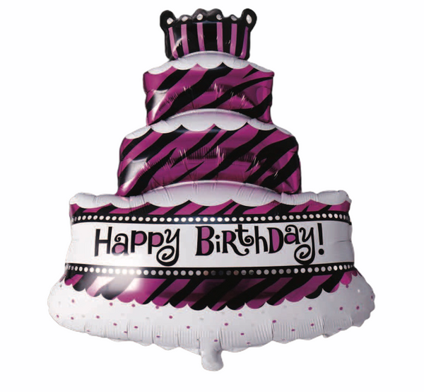 Folienballon HAPPY BIRTHDAY Geburtstagstorte, 69 x 98cm