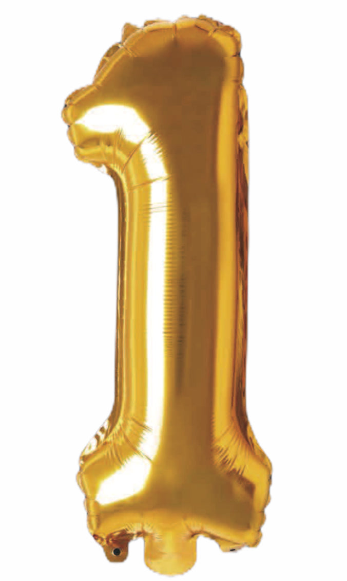 Balloonify Folienballon Zahl 1, 35cm