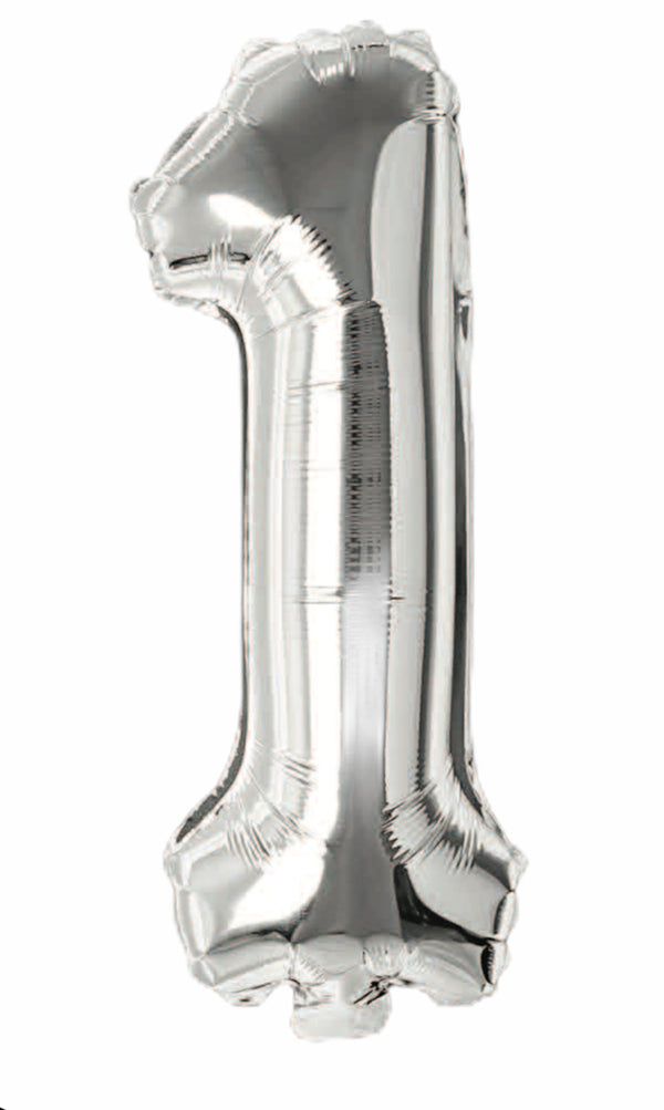 Balloonify Folienballon Zahl 1, 35cm