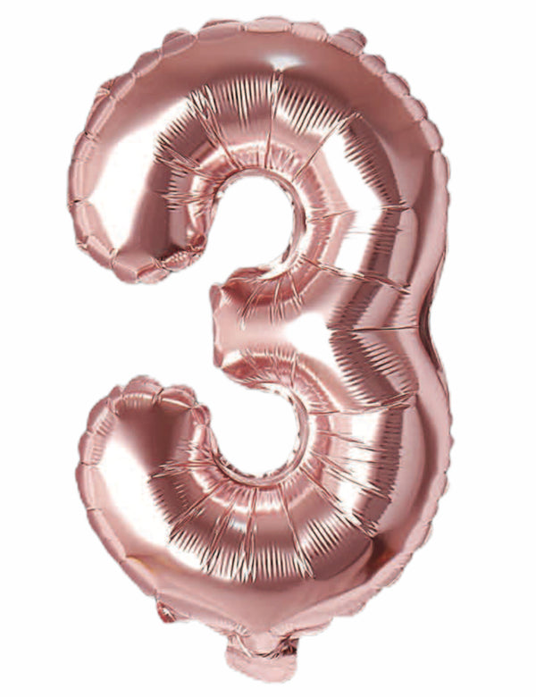 Balloonify Folienballon Zahl 3, 35cm