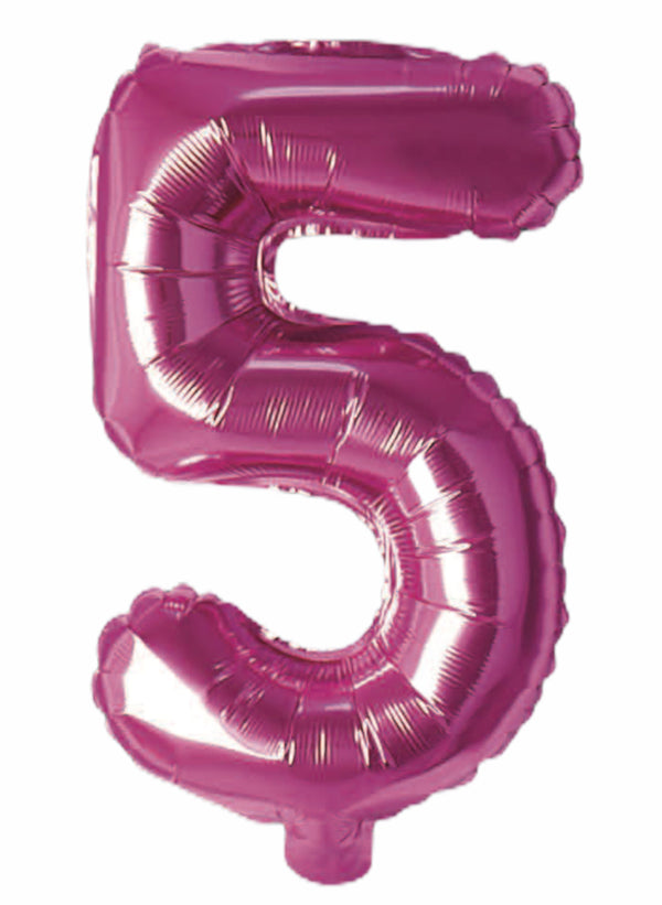 Balloonify Folienballon Zahl 5, 35cm