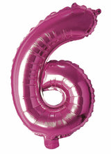 Balloonify Folienballon Zahl 6, 35cm