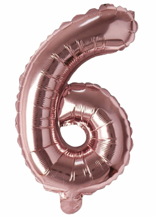 Balloonify Folienballon Zahl 6, 35cm