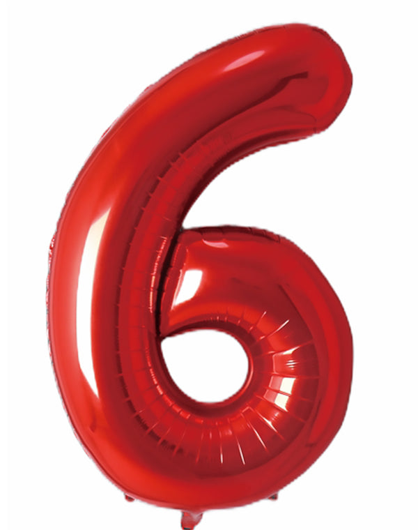 Balloonify Folienballon Zahl 6, 86cm