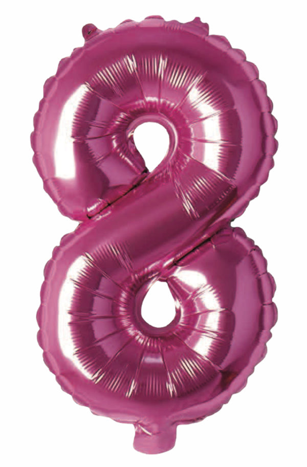 Balloonify Folienballon Zahl 8, 35cm