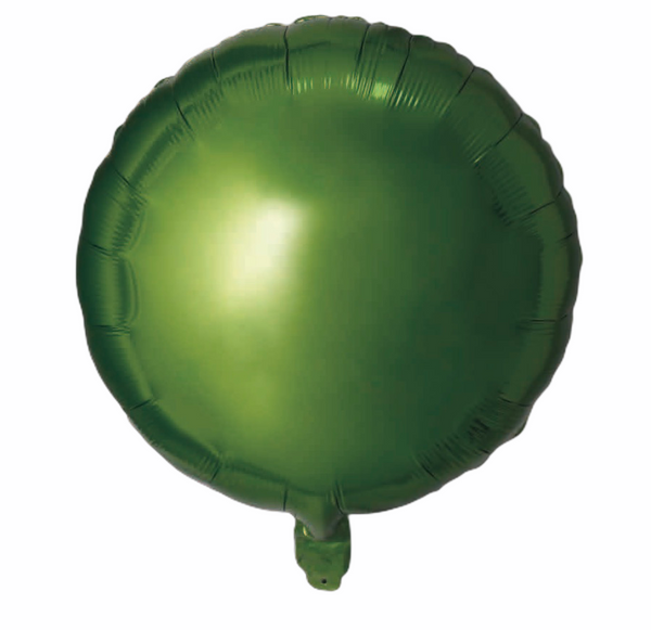 Folienballon Rund in Grün, 45cm