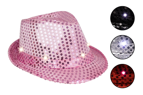 LED Partyhut Rosa